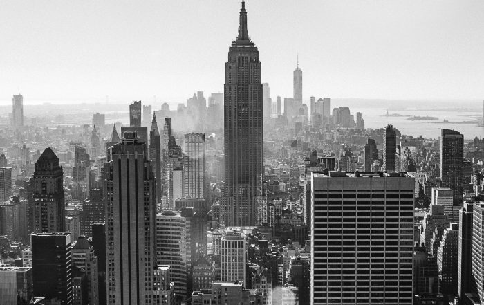 Blick auf die Skyline von New York